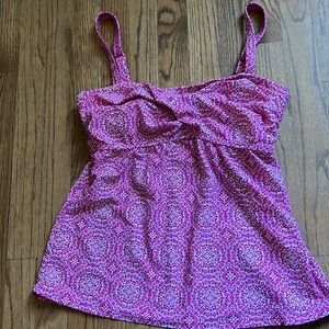 Pink Fuschia tankini top swimsuit halter women’s bathing suit Bella fiore